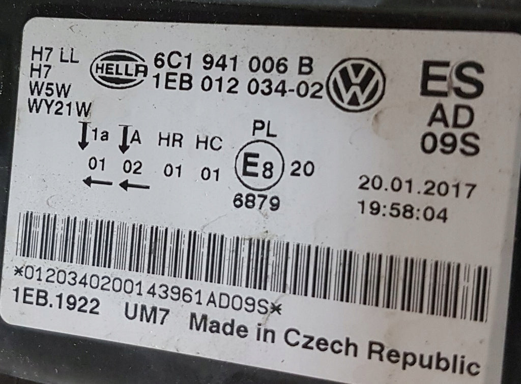 Frontscheinwerfer VW Polo 6C1941006B Rechts Scheinwerfer Headlight SCH7478311948la