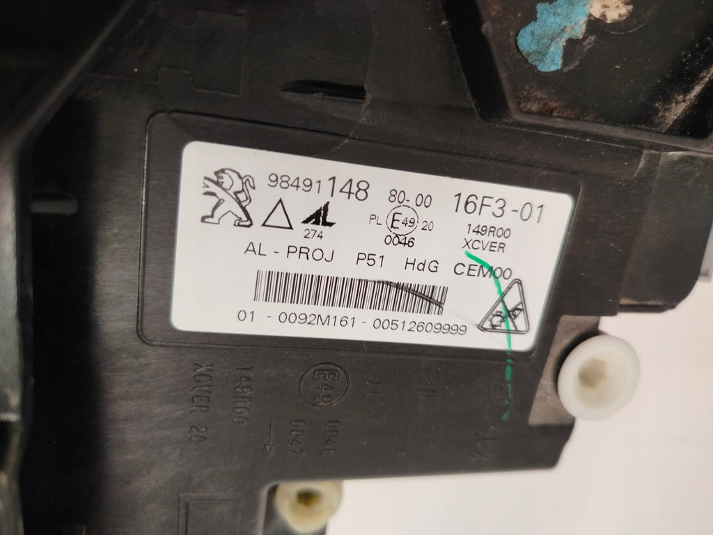 Frontscheinwerfer Peugeot 308 9849114880 Rechts Scheinwerfer Headlight SCH8564032135er