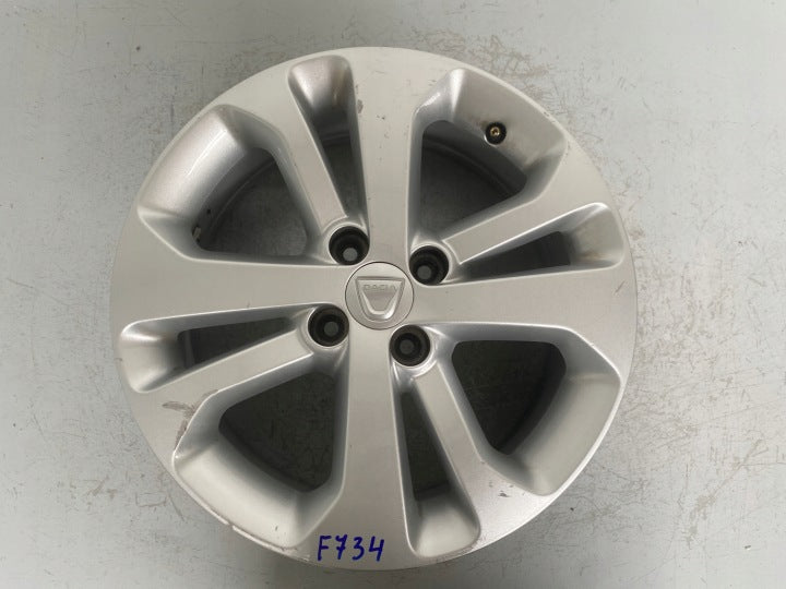 1x Alufelge 16 Zoll 6.0" 4x100 40ET Glanz Silber 403006627R Dacia Dokker FEL2064291641sb