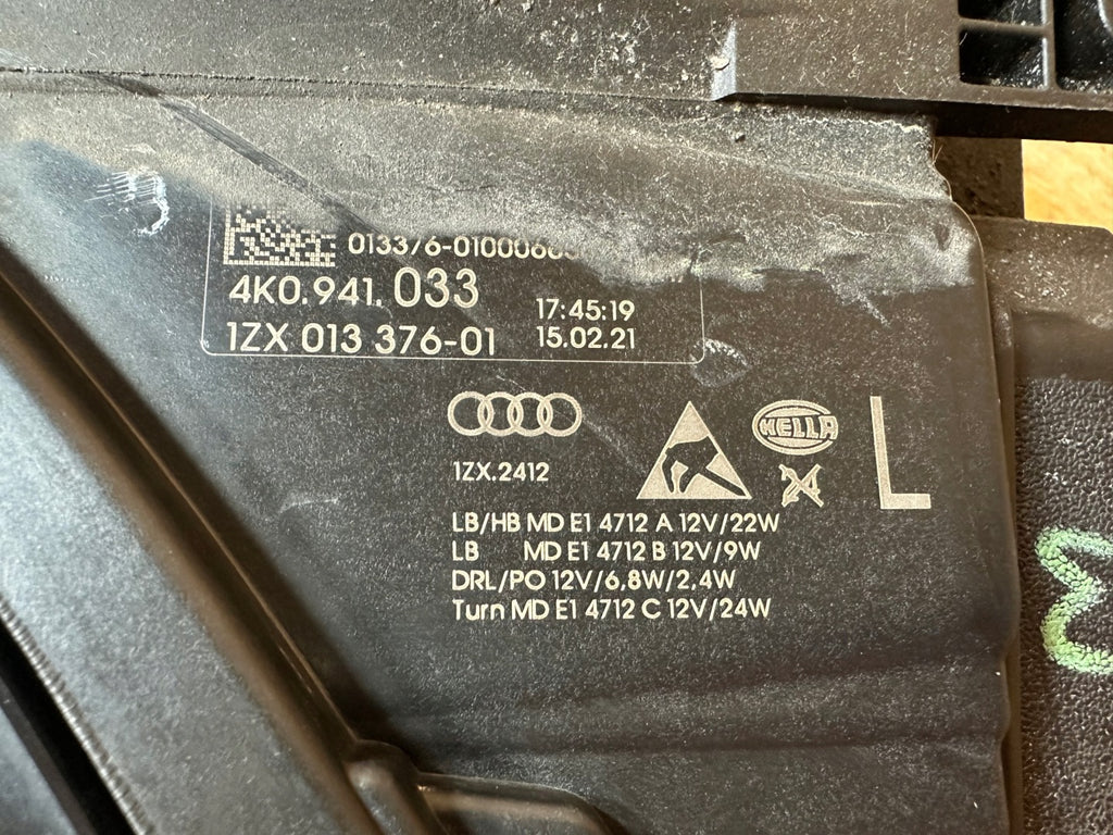 Frontscheinwerfer Audi A6 C8 4K0941033 LED Links Scheinwerfer Headlight SCH3720946862uw