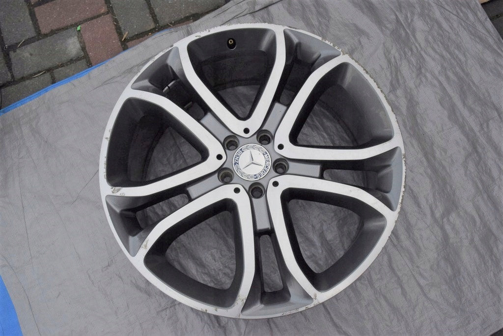 1x Alufelge 21 Zoll 9.0" 5x112 53ET Glanz Grau A1664012702 Mercedes-Benz