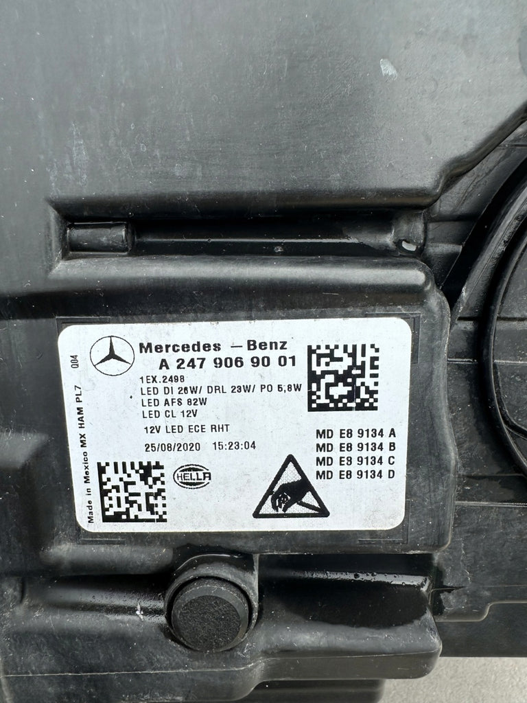 Frontscheinwerfer Mercedes-Benz Glb X247 A2479069001 Rechts Headlight SCH6328156160zj