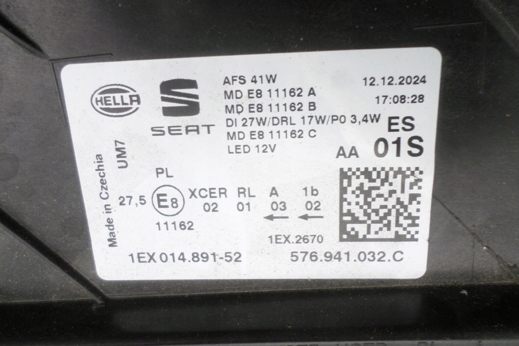 Frontscheinwerfer Seat Ateca 576941032C LED Rechts Scheinwerfer Headlight