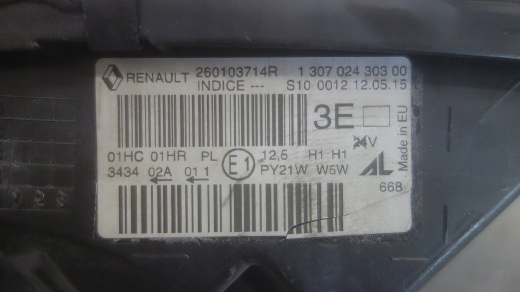 Frontscheinwerfer Renault Captur 260103714R Rechts Scheinwerfer Headlight SCH3527314237nm