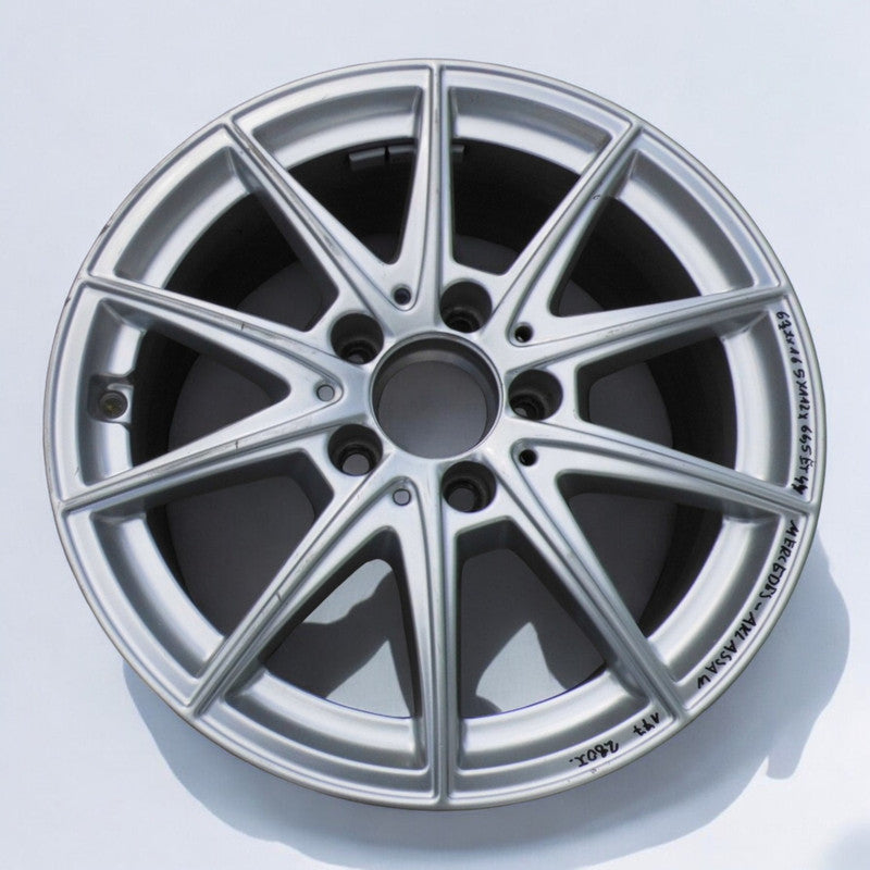 1x Alufelge 16 Zoll 6.5" 5x112 44ET Glanz Silber Mercedes-Benz W177 Rim Wheel