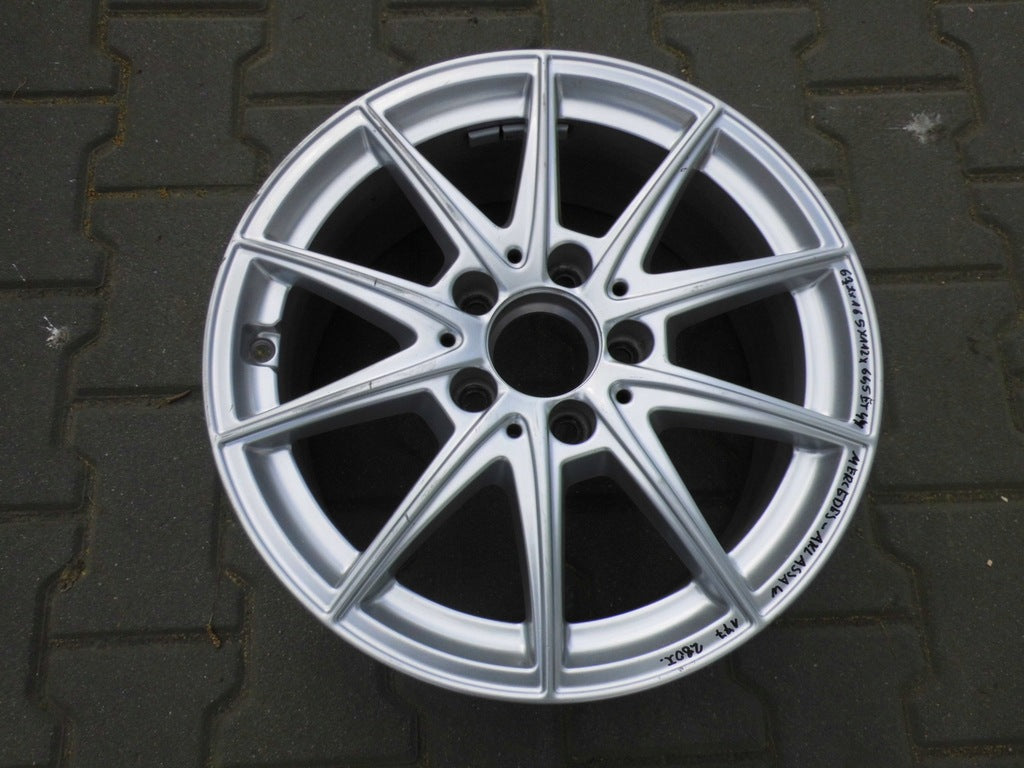 1x Alufelge 16 Zoll 6.5" 5x112 44ET Glanz Silber Mercedes-Benz W177 Rim Wheel FEL1641088558id