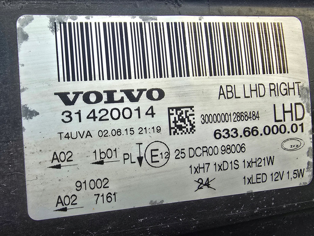 Frontscheinwerfer Volvo Xc70 31420014 Xenon Rechts Scheinwerfer Headlight SCH7590821146wn