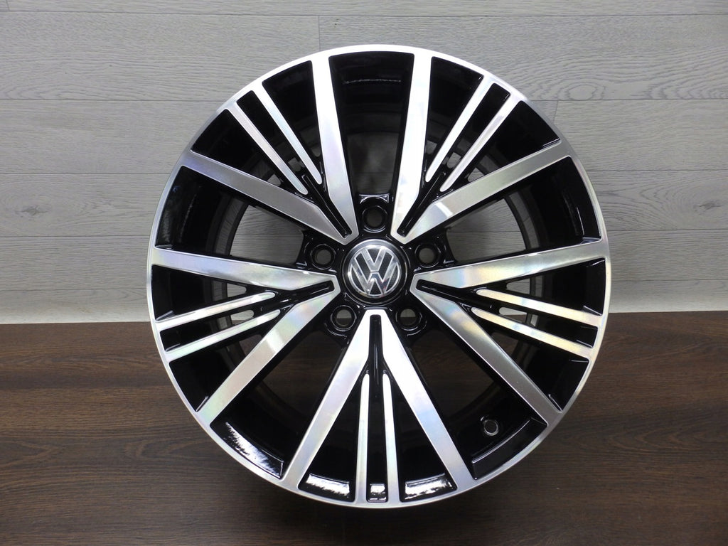 4x Alufelge 16 Zoll 6.5" 5x112 46ET Glanz Schwarz 5G0601025 VW Golf Vii FEL9459933133fo