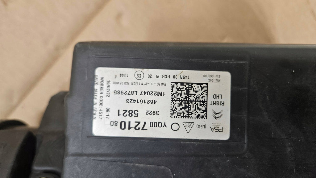 Frontscheinwerfer Citroën C3 Aircross 39225821 Full LED Rechts Headlight