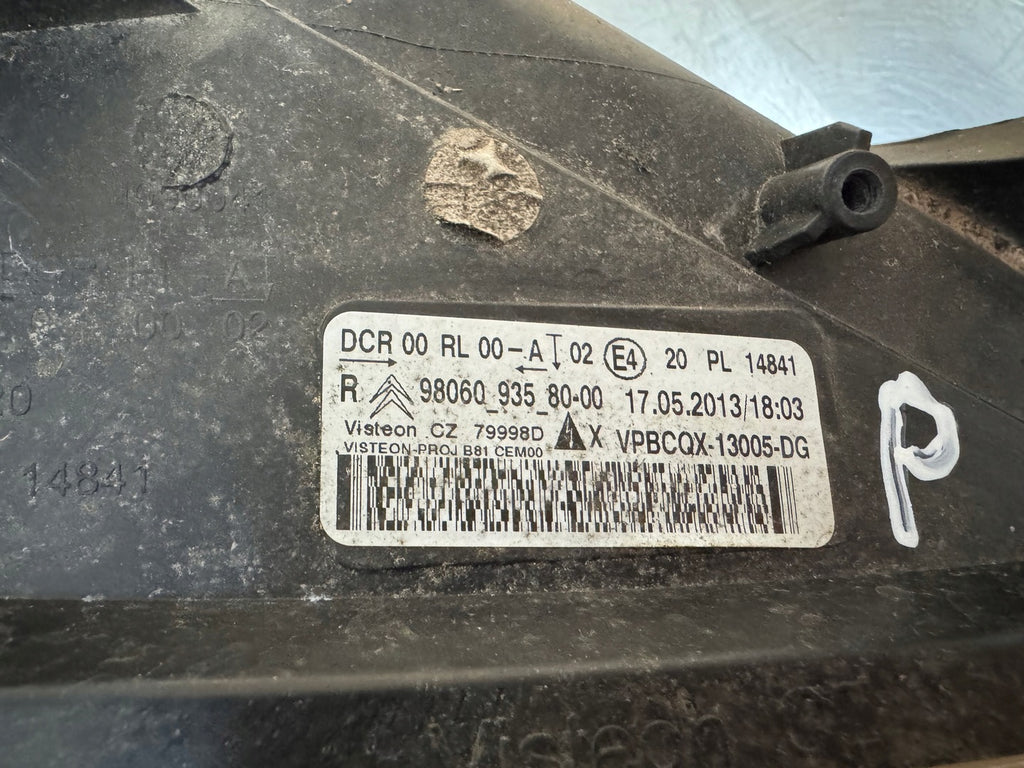 Frontscheinwerfer Citroën Ds5 9806093580-00 Xenon Rechts Scheinwerfer Headlight