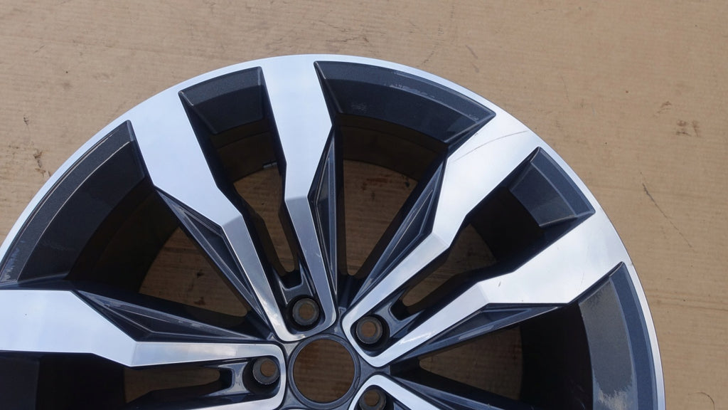 1x Alufelge 21 Zoll 9.5" 5x112 31ET Glanz Schwarz 760601025D VW Touareg FEL8414484629vd