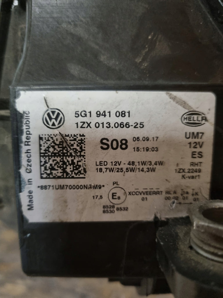 Frontscheinwerfer VW Golf VII 5G1941081 1ZX013066-25 LED Links Headlight