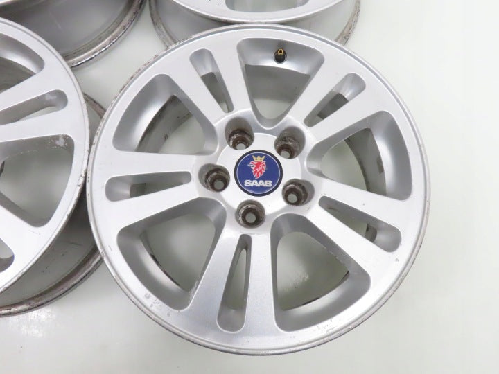 4x Alufelge 16 Zoll 6.5" 5x110 41ET Glanz Silber 12804095 Saab I Rim Wheel FEL2578831969yi