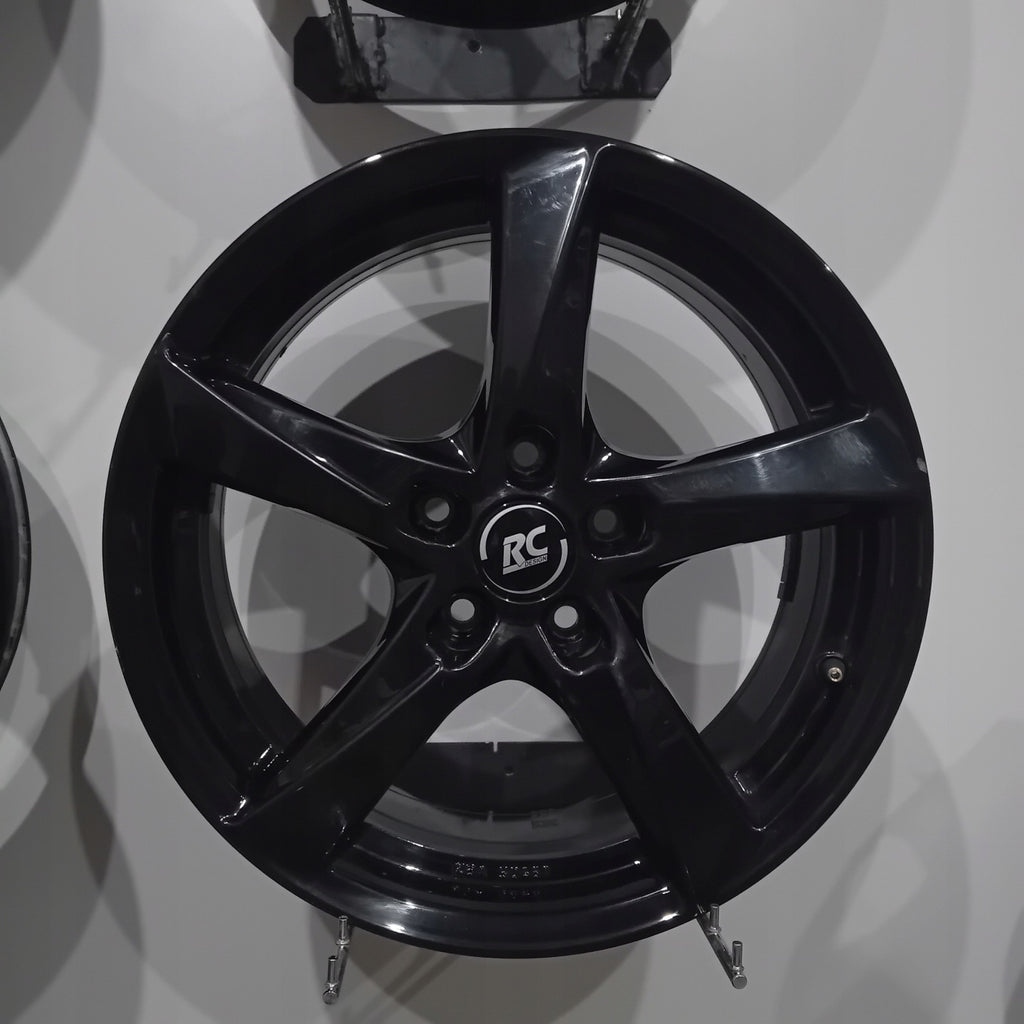 4x Alufelge 17 Zoll 7.0" 5x112 35ET Glanz Schwarz KBA50461 Audi B8 Rim Wheel FEL8654045465bh