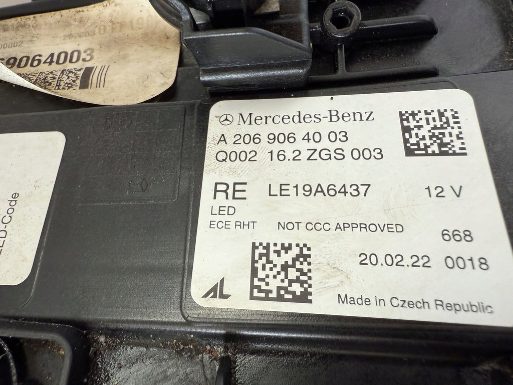Frontscheinwerfer Mercedes-Benz W206 A2069064003 Full LED Rechts Headlight SCH5267650207jc