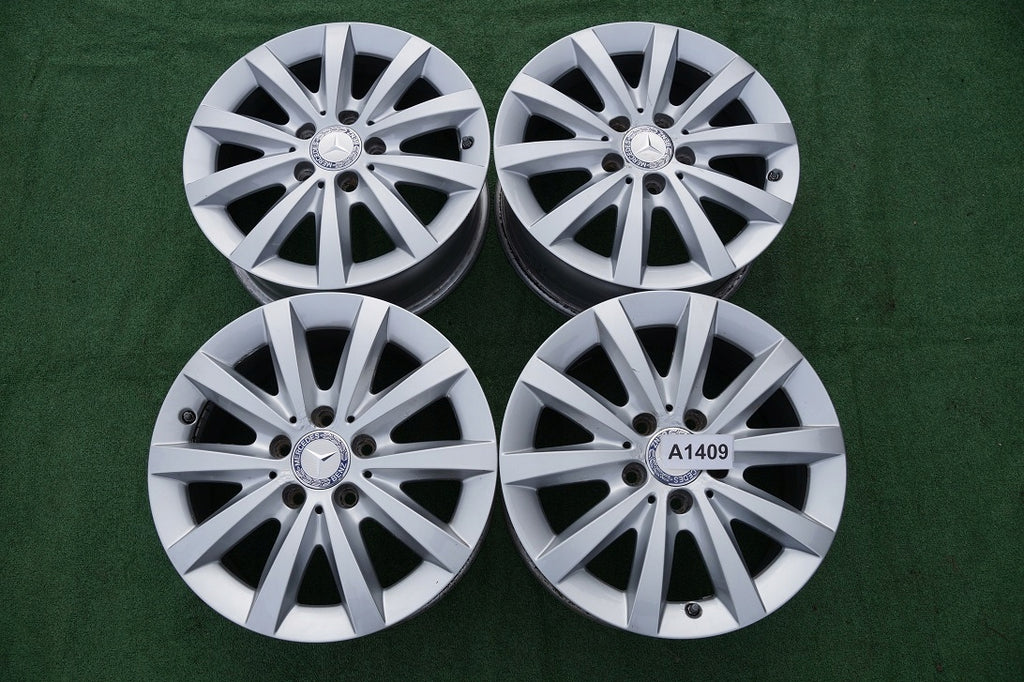 4x Alufelge 16 Zoll 6.5" 5x112 49ET 2464010500 Mercedes-Benz W246 Rim Wheel FEL3850755682we