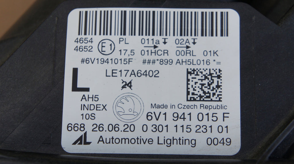 Frontscheinwerfer Skoda Fabia III 6V1941015F LED Links Scheinwerfer Headlight SCH6856365407un