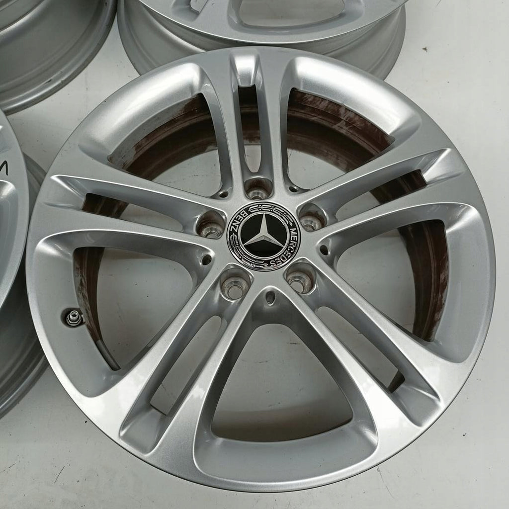 4x Alufelge 17 Zoll 6.5" 5x112 44ET Glanz Silber A1774010400 Mercedes-Benz Gla FEL9320453594vy