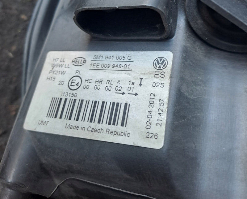 Frontscheinwerfer VW Golf VI Plus 5M1941005G Links Scheinwerfer Headlight SCH7630266724qz