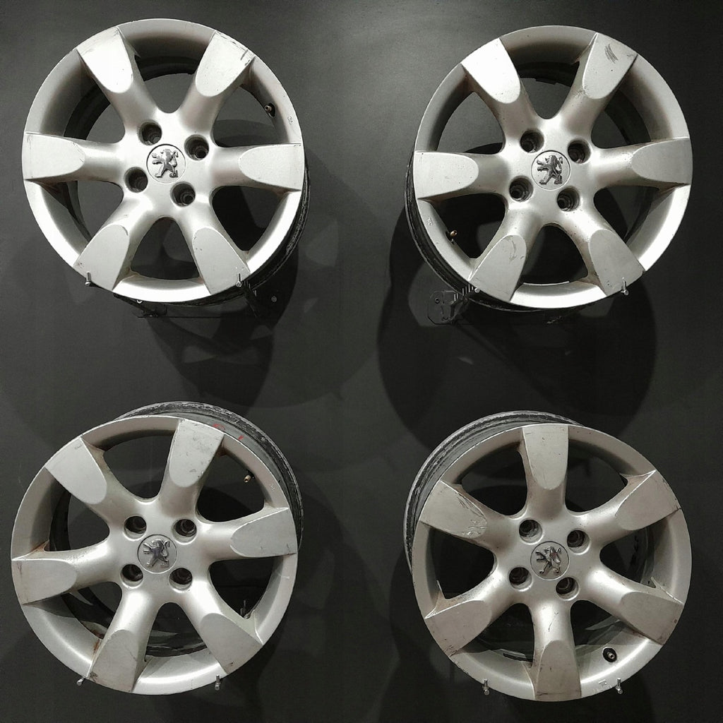 4x Alufelge 16 Zoll 6.5" 4x108 31ET Glanz Silber 9681285480 F510019 Peugeot I FEL1787178167lk