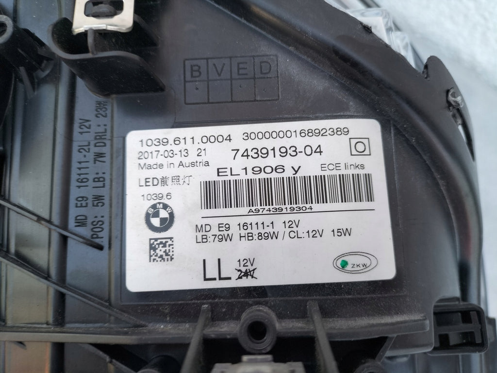 Frontscheinwerfer BMW 5 G31 G30 743919304 LED Links Scheinwerfer Headlight SCH8421593732rr