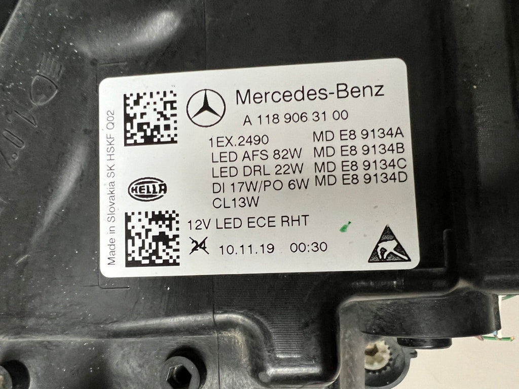 Frontscheinwerfer Mercedes-Benz Cla A1189063100 LED Links Scheinwerfer Headlight SCH8436054903cw