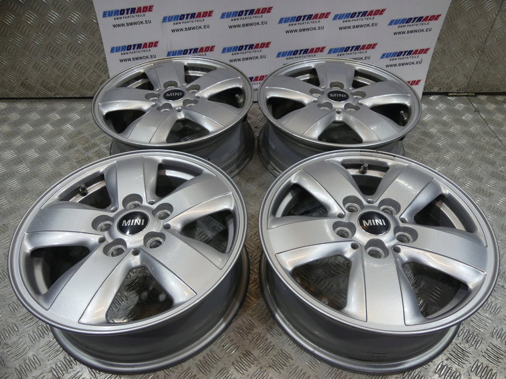 4x Alufelge 15 Zoll 5.5" 5x112 46ET Glanz Silber 6855101 Mini F57 F56 F55 FEL6022392008dr