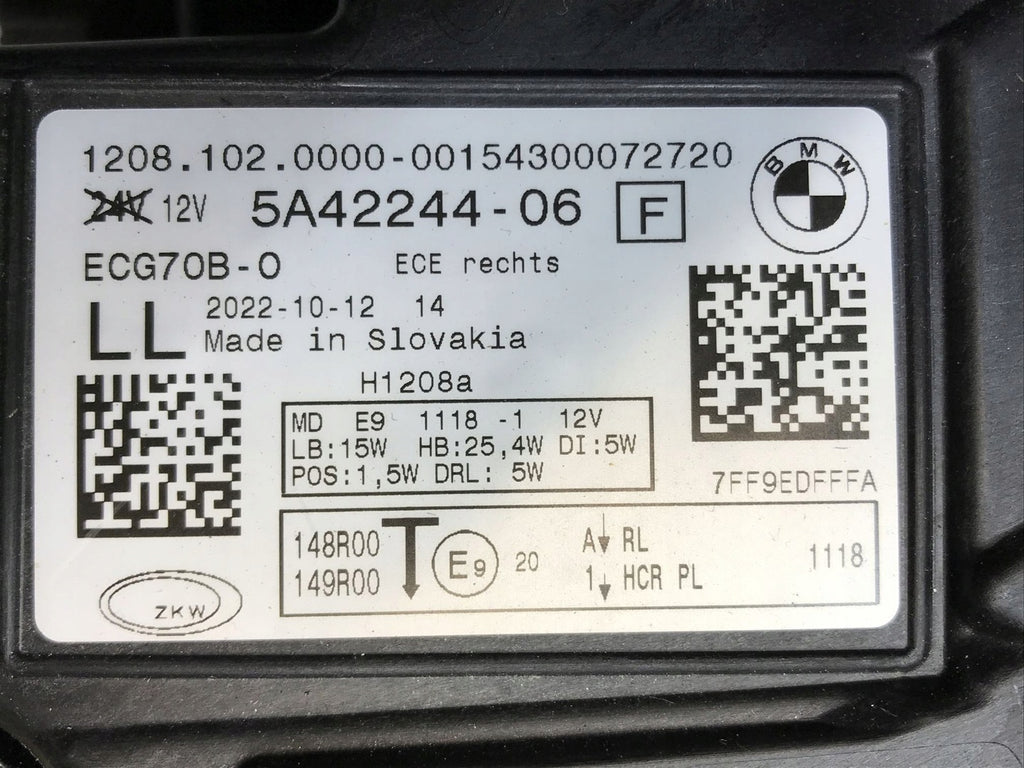 Frontscheinwerfer BMW 2 Active Tourer U06 5A42244-04 Rechts oder Links