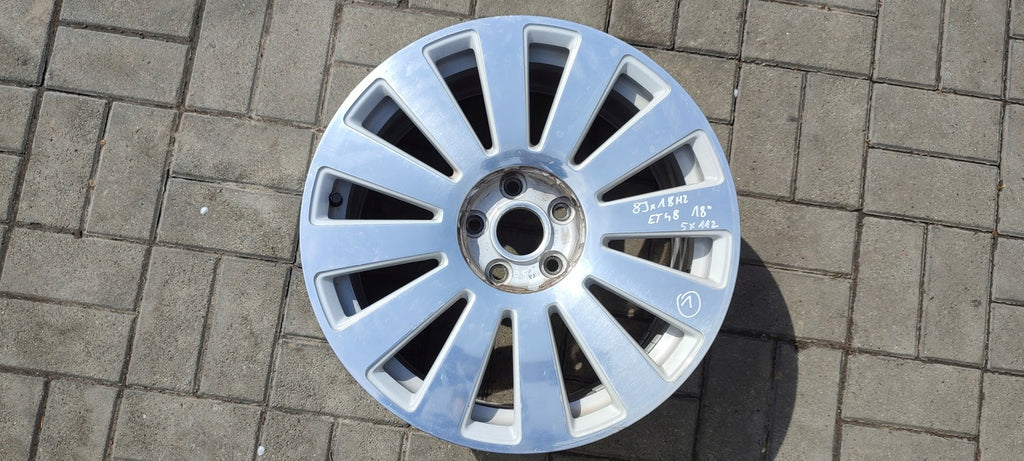 1x Alufelge 18 Zoll 8.0" 5x112 Glanz 4F0601025AA Audi Rim Wheel