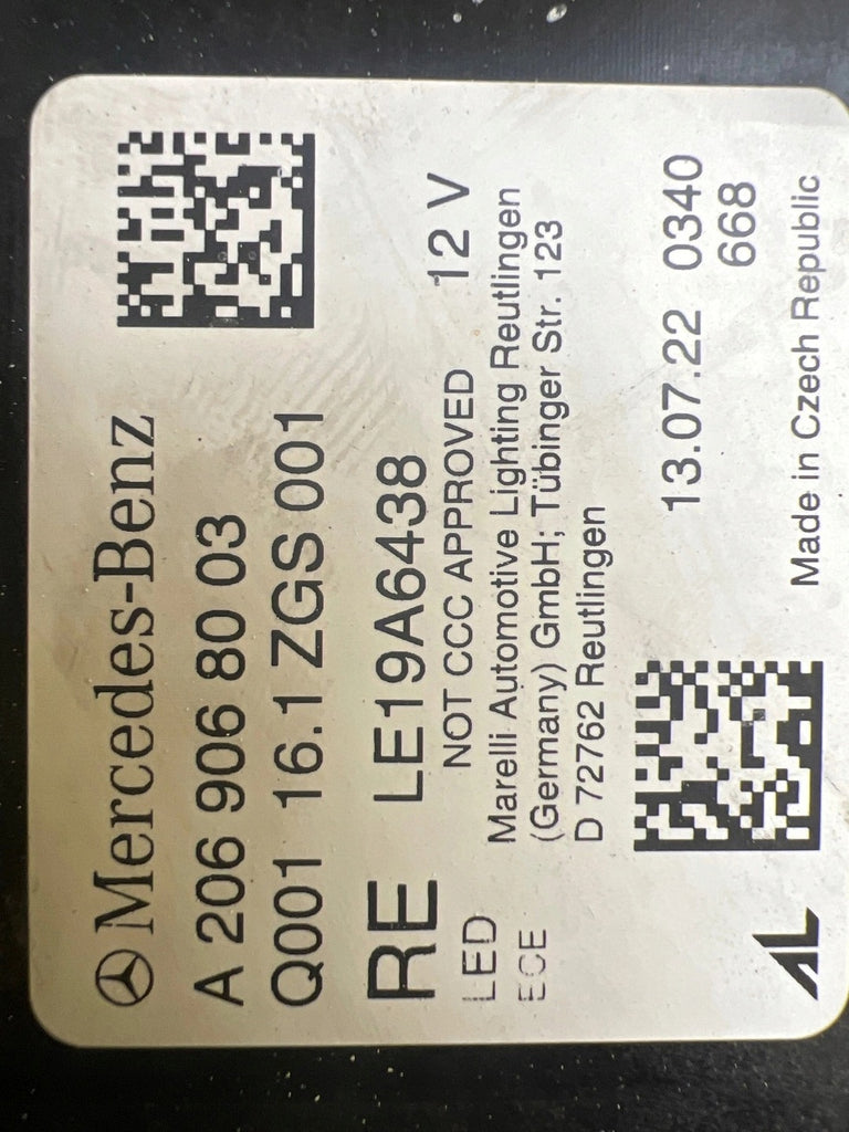 Frontscheinwerfer Mercedes-Benz W206 A2069068003 LED Rechts Headlight SCH1188616829iq