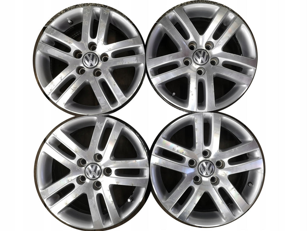 4x Alufelge 16 Zoll 6.5" 5x112 50ET Glanz Silber 1K0601025AJ VW Touran Rim Wheel FEL4910079252vo