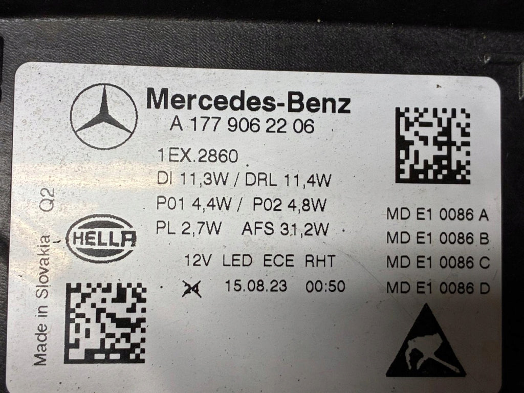 Frontscheinwerfer Mercedes-Benz W177 A1779062206 LED Rechts Headlight SCH7065480005gg