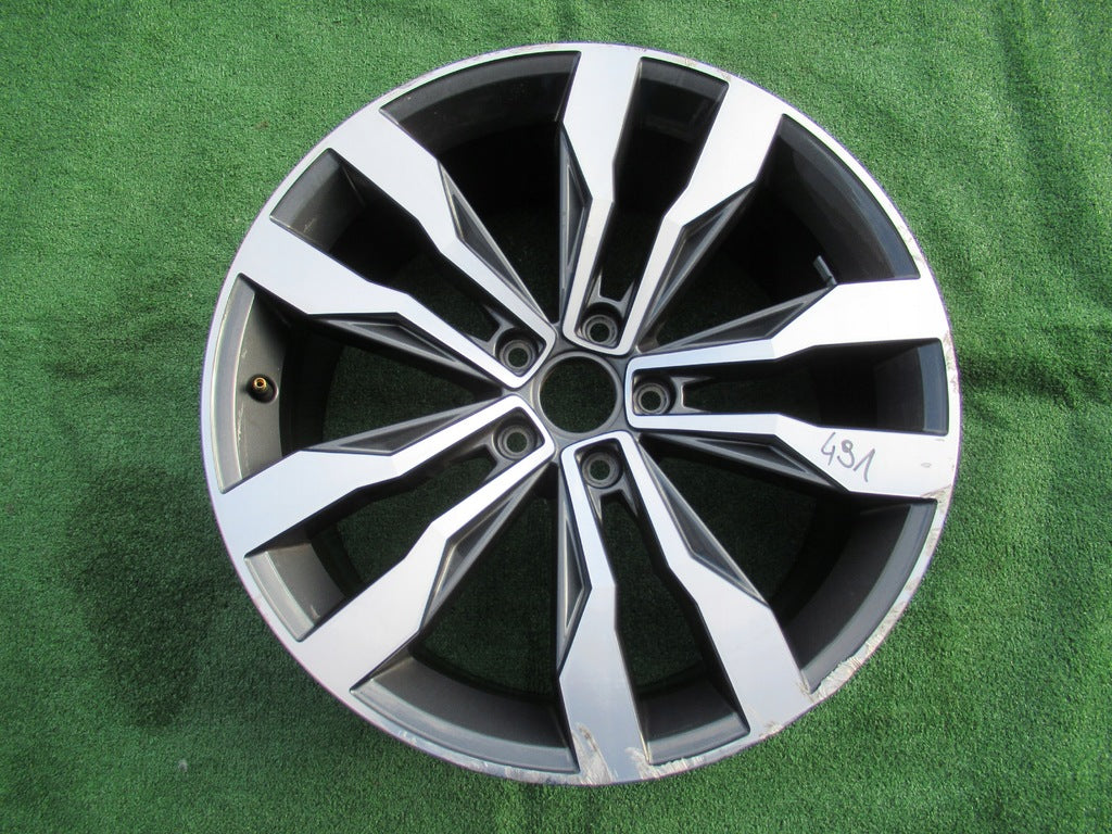 1x Alufelge 19 Zoll 8.0" 5x112 47ET Glanz Grau 2GA601025 Mg T-Roc Rim Wheel FEL8414554795gy