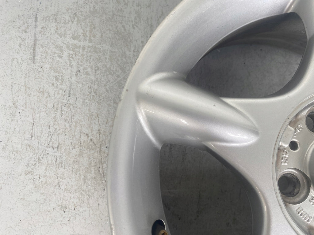 1x Alufelge 16 Zoll 6.5" 4x100 48ET Glanz Silber Mini R50 Rim Wheel FEL8406700306ti