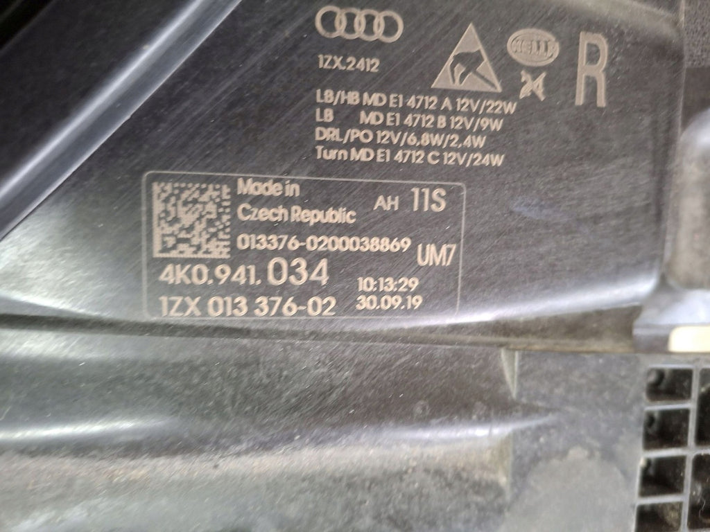 Frontscheinwerfer Audi A6 C8 4K0941034 51118098644 Full LED Rechts Headlight