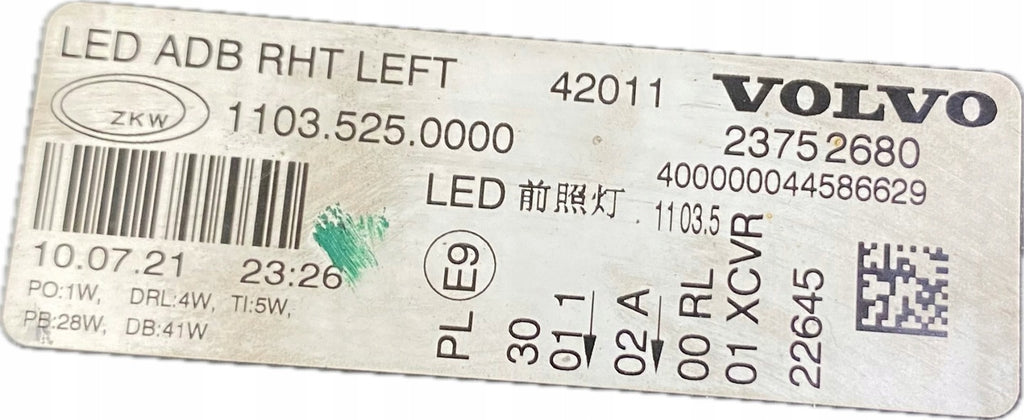 Frontscheinwerfer Volvo 23752680 LED Links Scheinwerfer Headlight SCH7700897820os