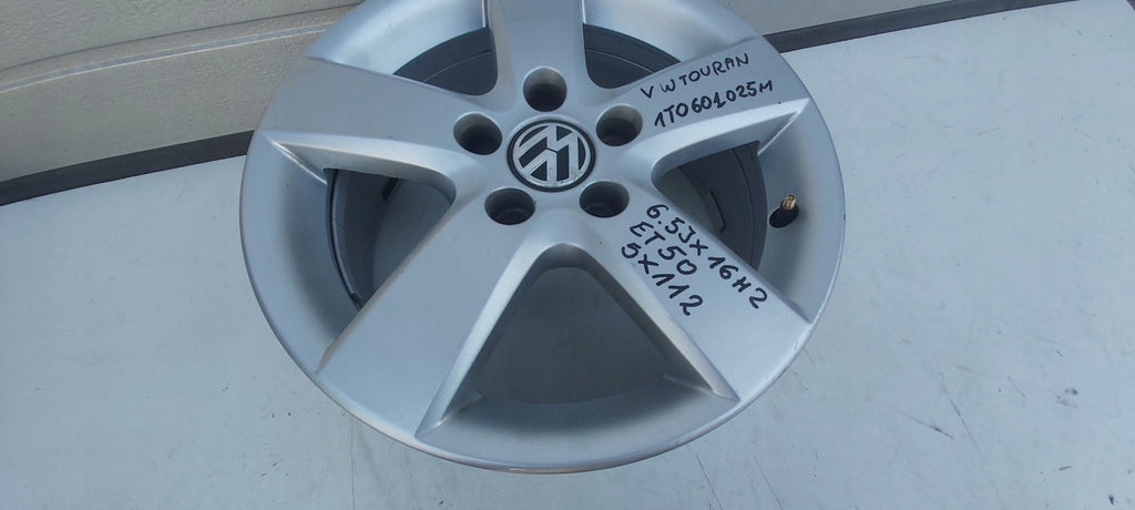 1x Alufelge 16 Zoll 6.5" 5x112 50ET 1T0601025M VW Touran Rim Wheel FEL5404748687pq