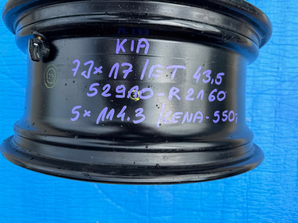 1x Alufelge 17 Zoll 7.0" 5x114.3 43 5ET Glanz Schwarz 52910-R2160 Kia Sportage FEL4358236985zs