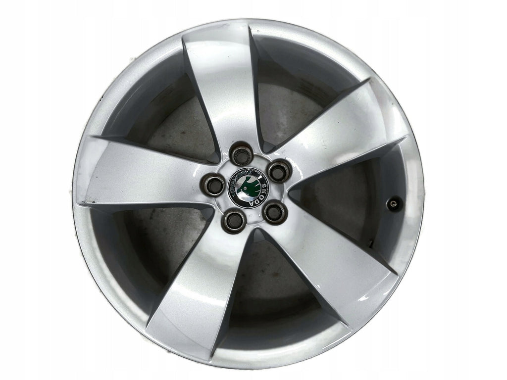 1x Alufelge 17 Zoll 7.0" 5x100 41ET Glanz Silber 5J7601025 Skoda Roomster