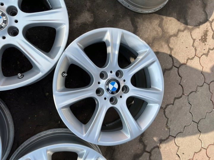 4x Alufelge 17 Zoll 7.5" 5x120 37ET Glanz Silber 6796243 BMW E91 F30 E90 F31 FEL8502338237zf