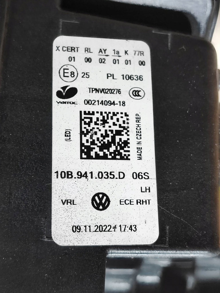 Frontscheinwerfer VW Id.3 10B941035D 0021409418 0911202243TPVV020276 Links SCH3106947477sh
