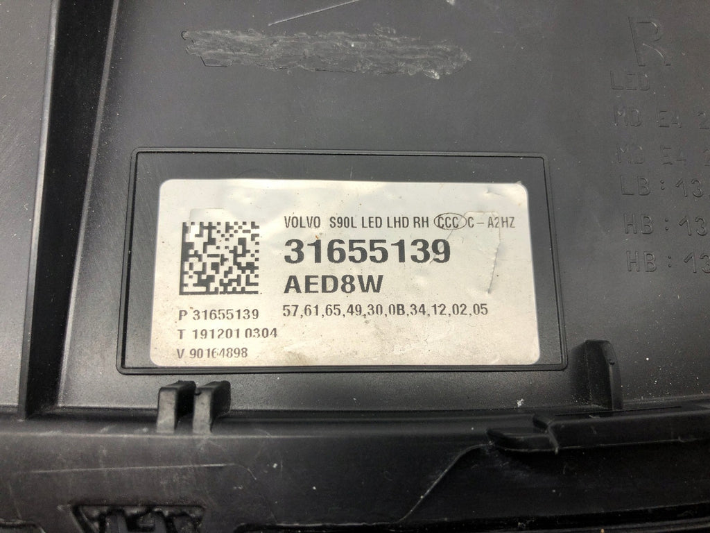 Frontscheinwerfer Volvo S90 V90 II 31655139 LED Rechts Scheinwerfer Headlight SCH8087189202bv