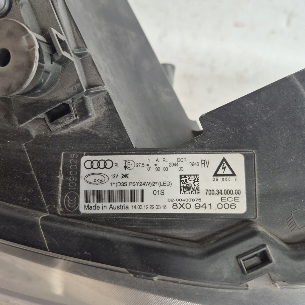 Frontscheinwerfer Audi A1 8X0941006 Xenon Rechts Scheinwerfer Headlight SCH9777457187zd