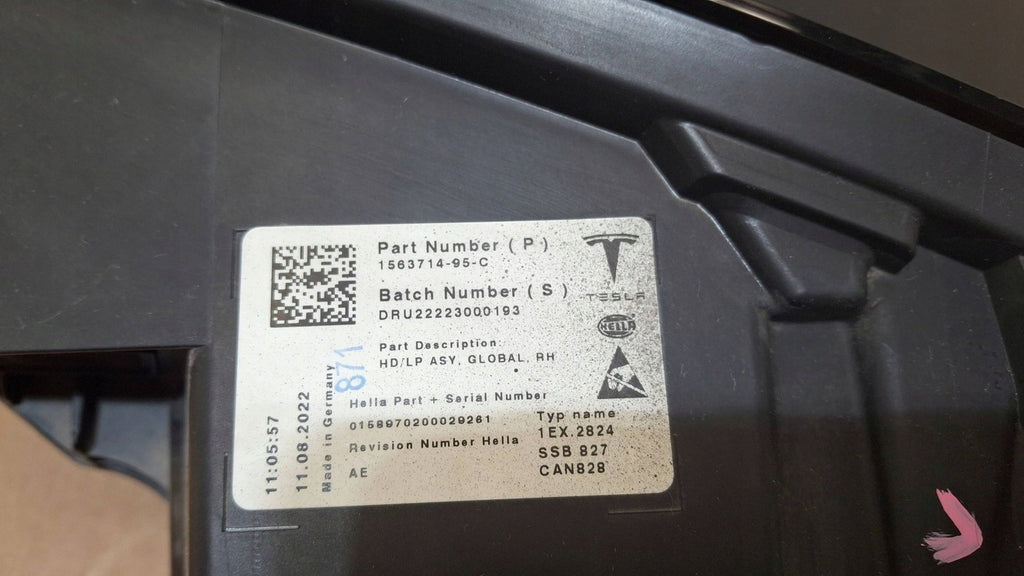 Frontscheinwerfer Tesla S 1563714-95-C Rechts Scheinwerfer Headlight