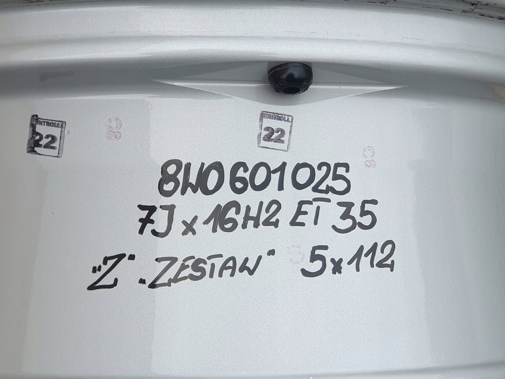 4x Alufelge 16 Zoll 7.0" 5x112 35ET Glanz Silber 8W0601025 Audi A4 B9 Rim Wheel FEL5845380912fm