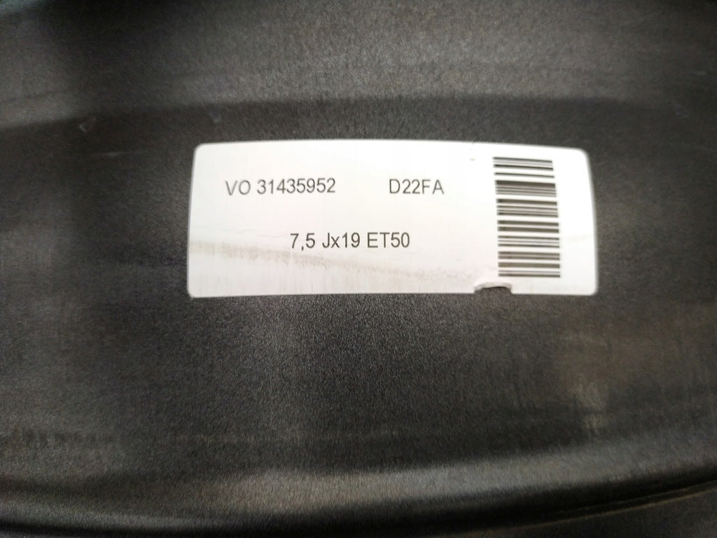 1x Alufelge 19 Zoll 7.5" 5x108 50ET 31435952 Volvo Xc90 Xc60 Rim Wheel FEL6439140380hb
