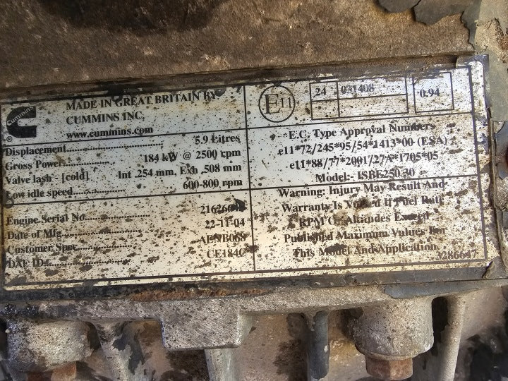 Motor Daf 55 CE184C 5.9 250PS 184kW 464TKm 2004 Diesel Engine Komplett MOT5335887751ml