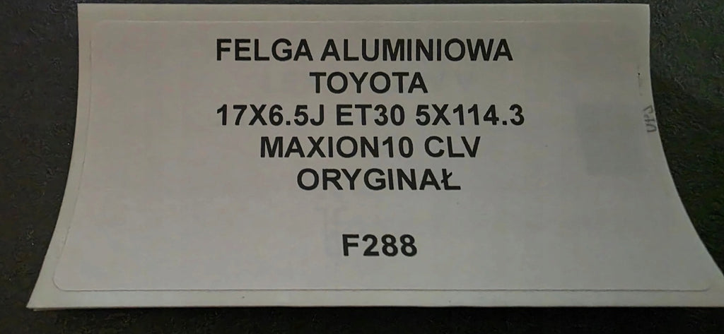 1x Alufelge 17 Zoll 7.0" 5x114.3 50ET HL8103 Toyota Auris Rim Wheel FEL5005681895xi