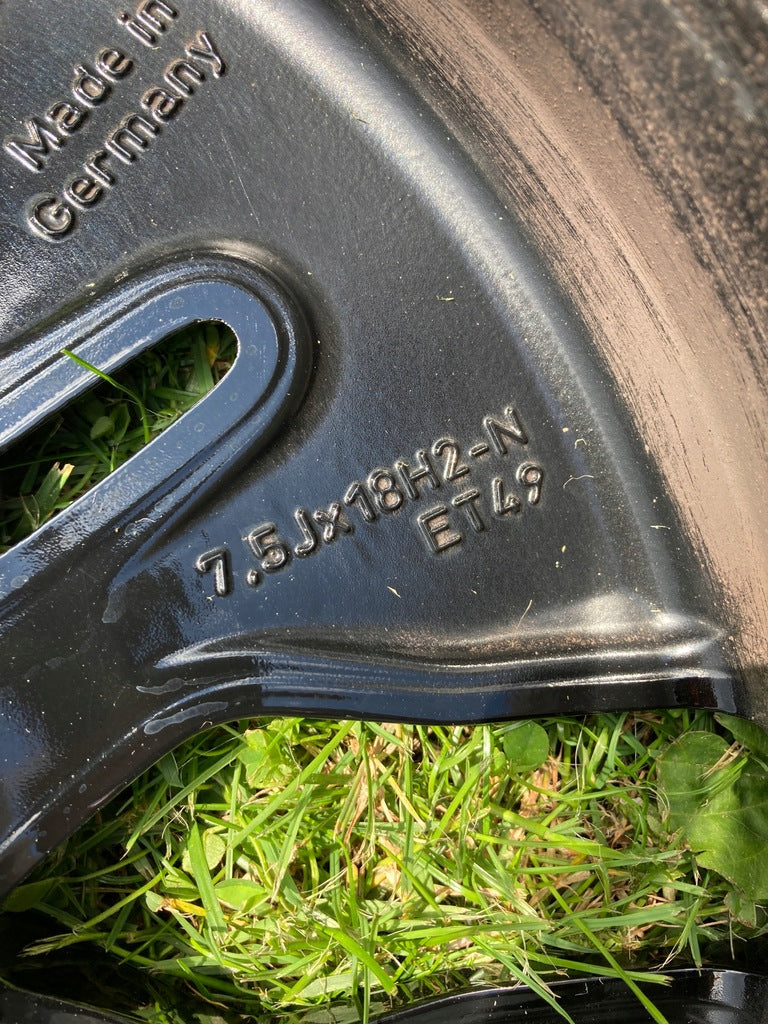 1x Alufelge 18 Zoll 7.5" 5x112 49ET Glanz Schwarz A1774010500 Mercedes-Benz W177 FEL2063610231za