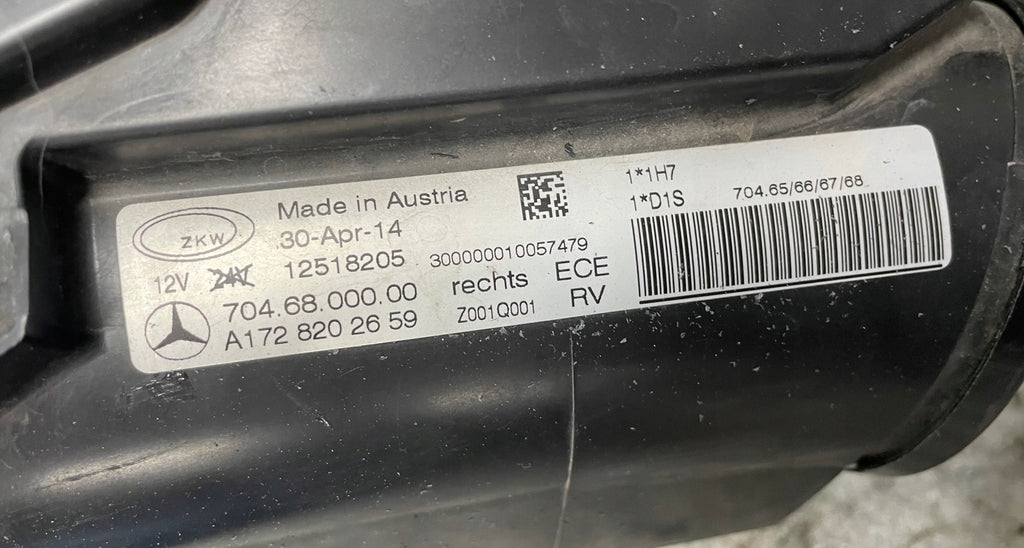 Frontscheinwerfer Mercedes-Benz Slk Amg A1728202659 LED Rechts Headlight